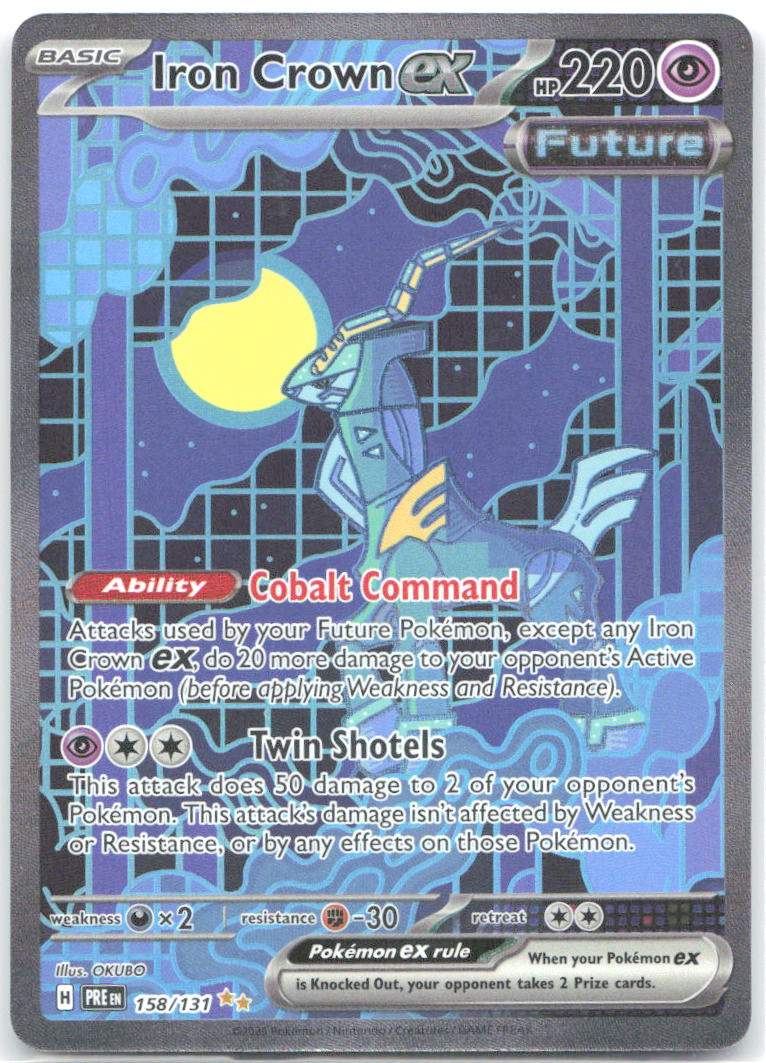 Iron Crown ex Holo Special Illustration Rare SV: Prismatic Evolutions 158/131 NM OKUBO