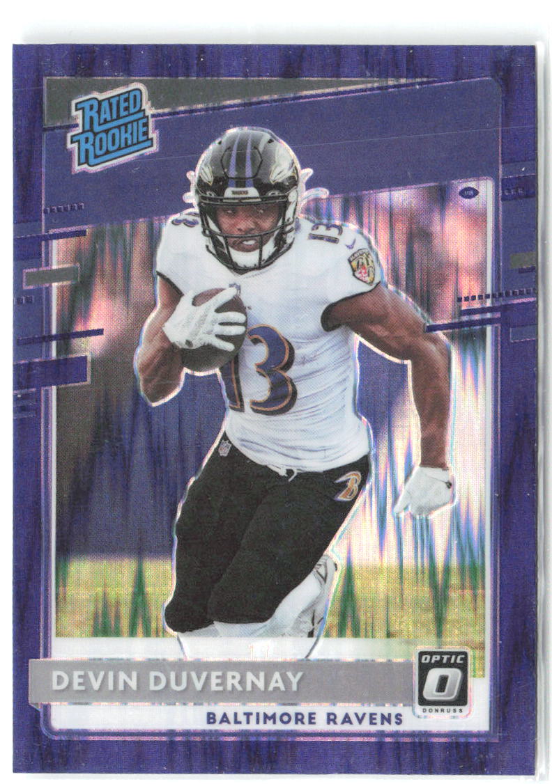Devin Duvernay Donruss Optic - Purple Shock 179 2020 Baltimore Ravens