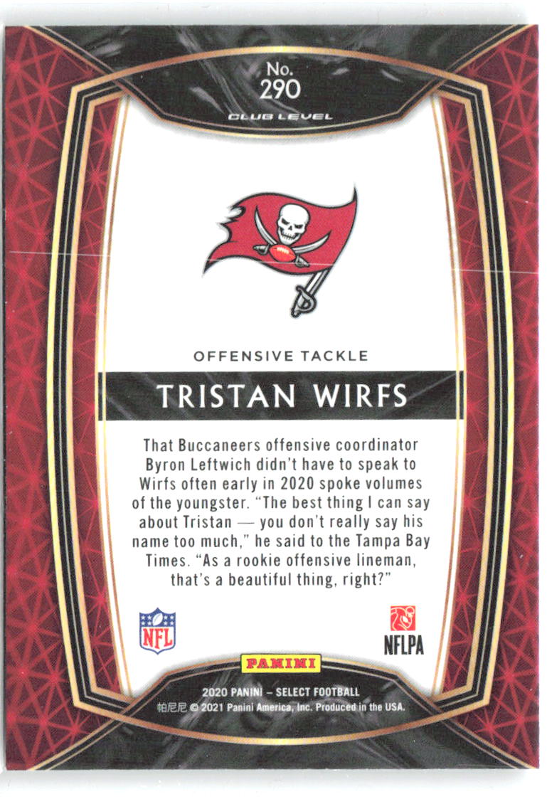 Tristan Wirfs Panini Select 290 2020 Tampa Bay Buccaneers RC