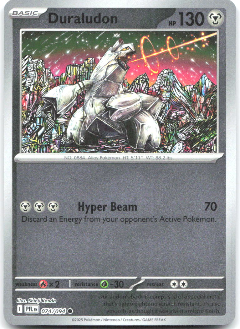 Duraludon Reverse Holo Common ME02 Phantasmal Flames 074/094 NM Shinji Kanda
