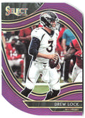 Drew Lock Panini Select - Purple Prizm Die Cut 327 2020 Denver Broncos