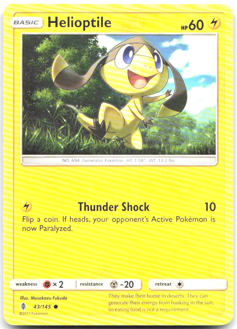 Helioptile Common SM Guardians Rising 43/145 NM Masakazu Fukuda