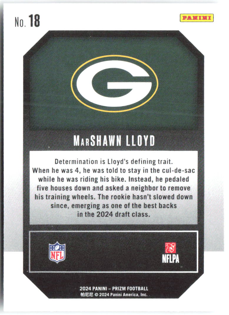 MarShawn Lloyd Panini Prizm - Emergent 18 2024 Green Bay Packers