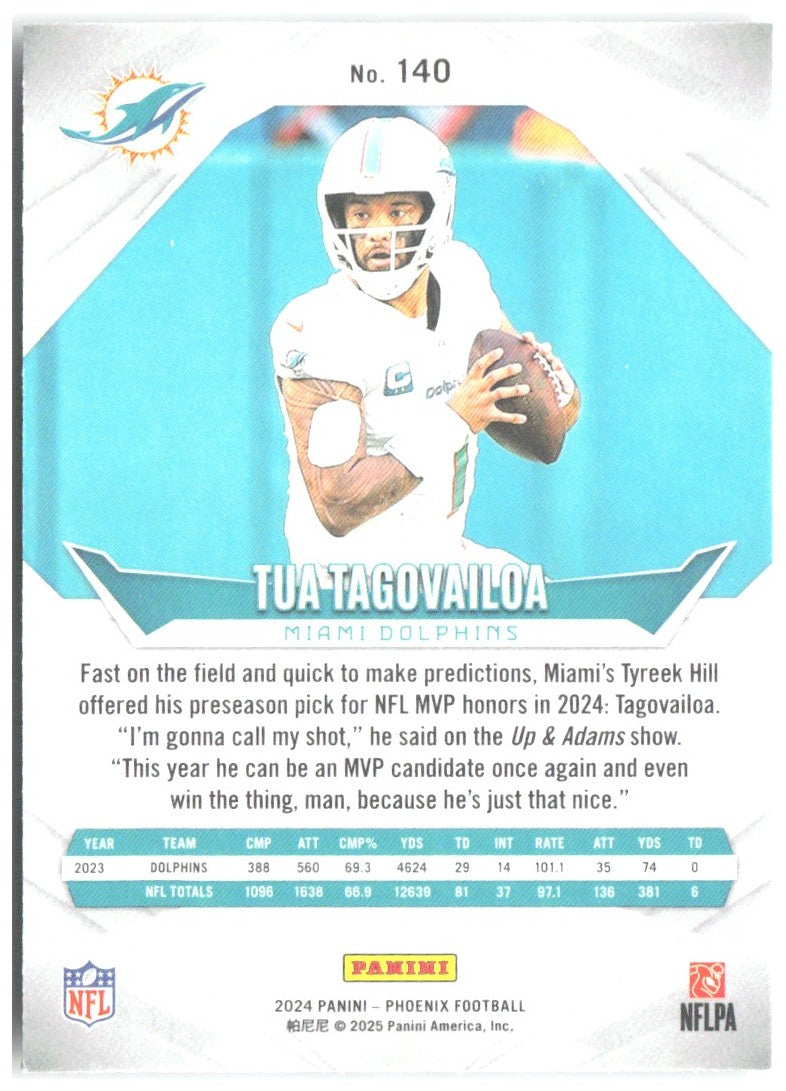 Tua Tagovailoa Panini Phoenix - International 140 2024 Miami Dolphins