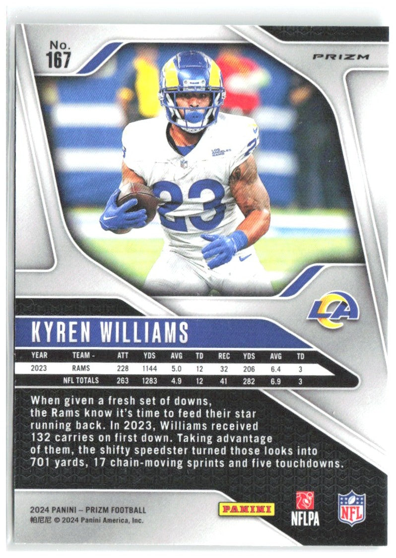 Kyren Williams Panini Prizm - Green 167 2024 Los Angeles Rams
