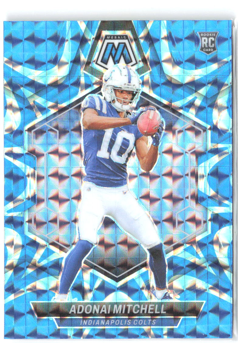 Adonai Mitchell Panini Mosaic - Mosaic Reactive Blue 350 2024 Indianapolis Colts