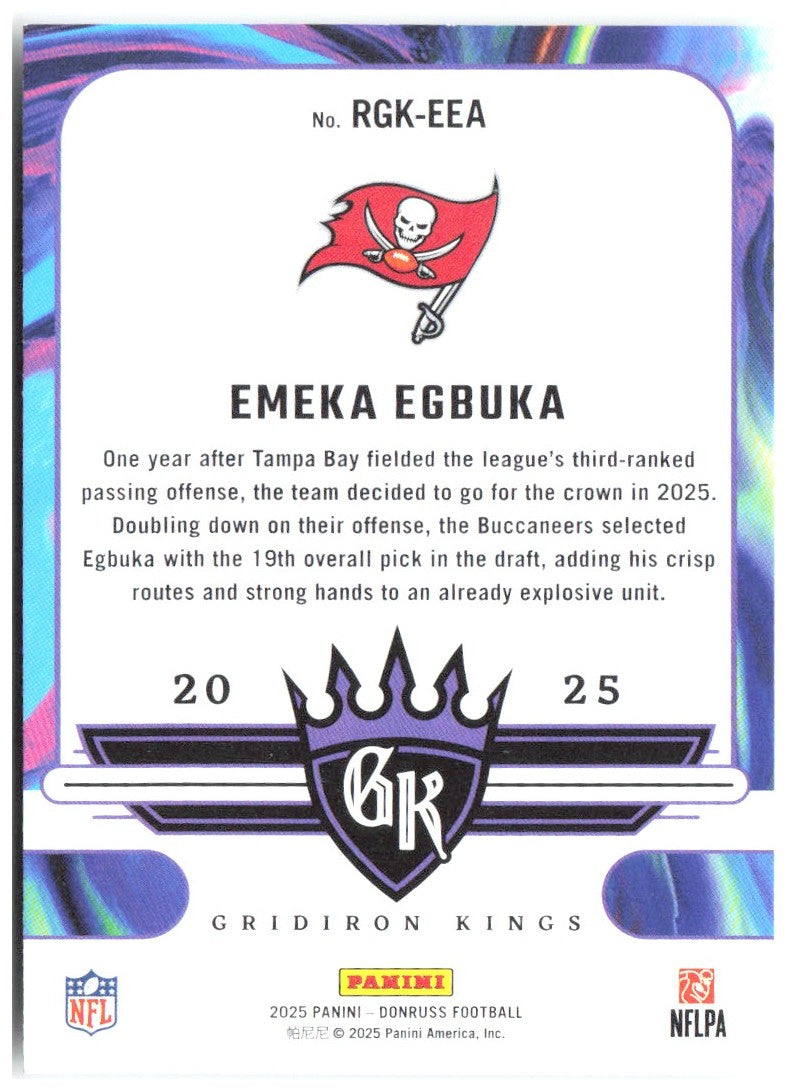 Emeka Egbuka Donruss - Rookie Gridiron Kings RGK-EEA 2025 Tampa Bay Buccaneers