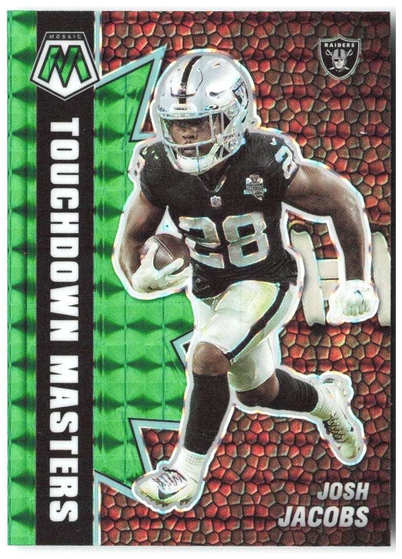 Josh Jacobs Mosaic - Touchdown Masters Mosaic Green TM-9 2021 Las Vegas Raiders