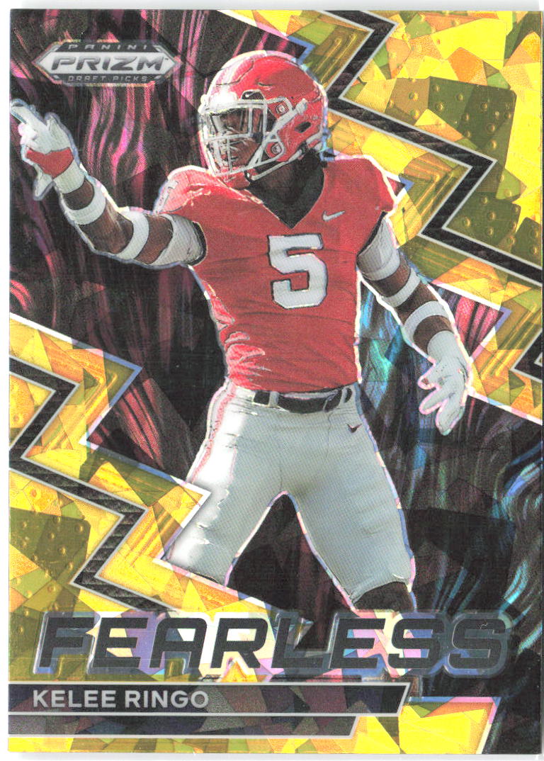 Kelee Ringo Prizm Draft Picks - Fearless Gold Ice F-10 2023 Georgia Bulldogs