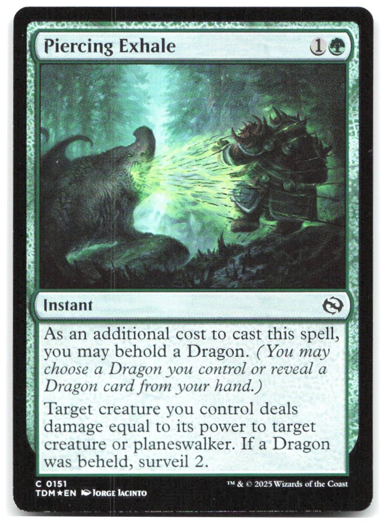 Piercing Exhale Foil C Tarkir Dragonstorm 151 NM Jorge Jacinto