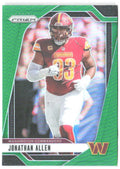 Jonathan Allen Panini Prizm - Green 292 2024 Washington Commanders
