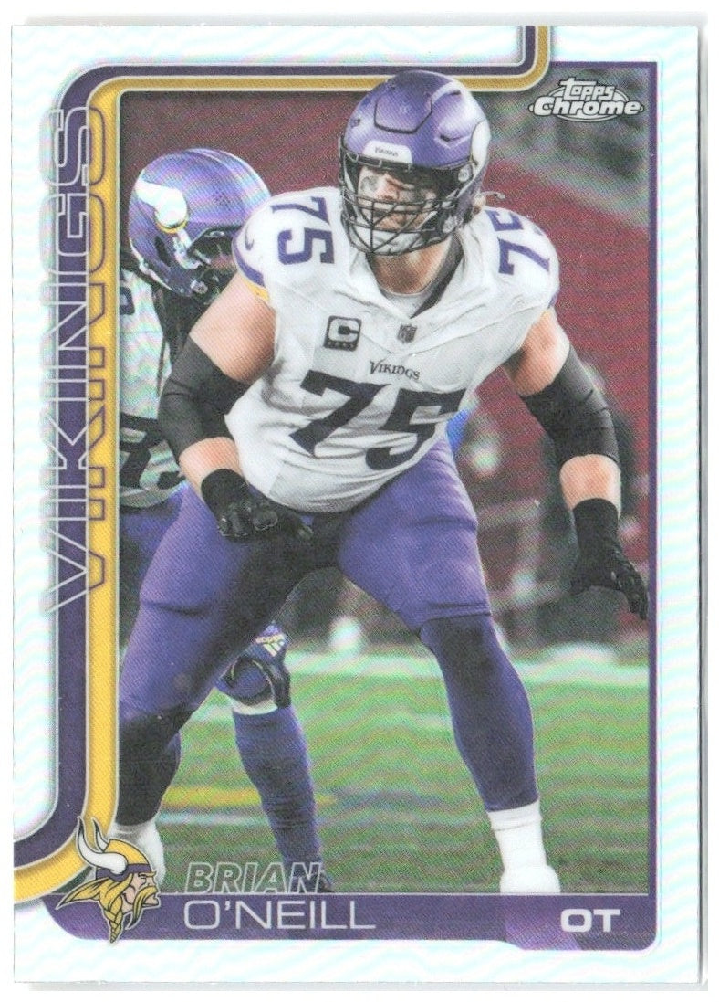 Brian O'Neill Topps Chrome - Prism Refractor 196 2025 Minnesota Vikings