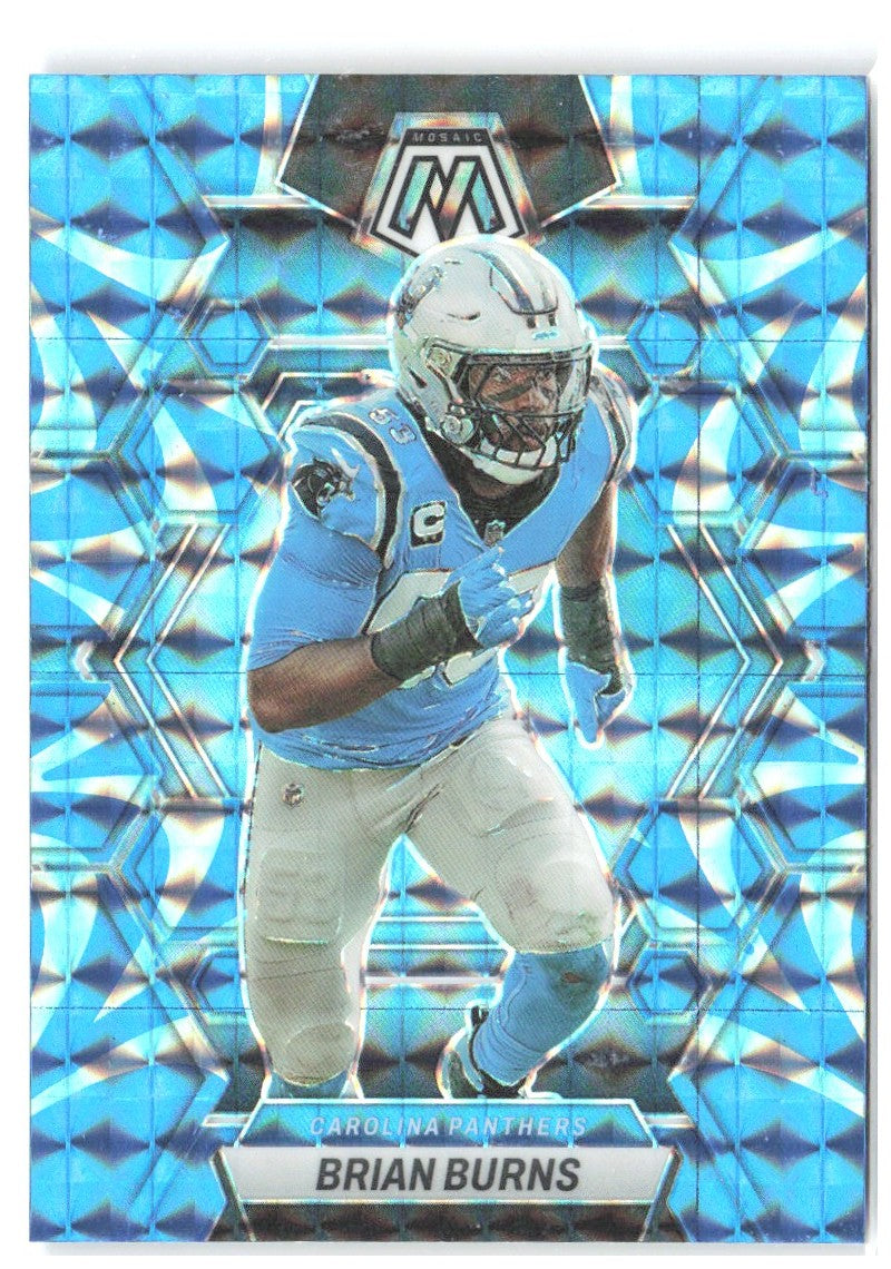 Brian Burns Panini Mosaic - Reactive Blue Mosaic 29 2023 Carolina Panthers