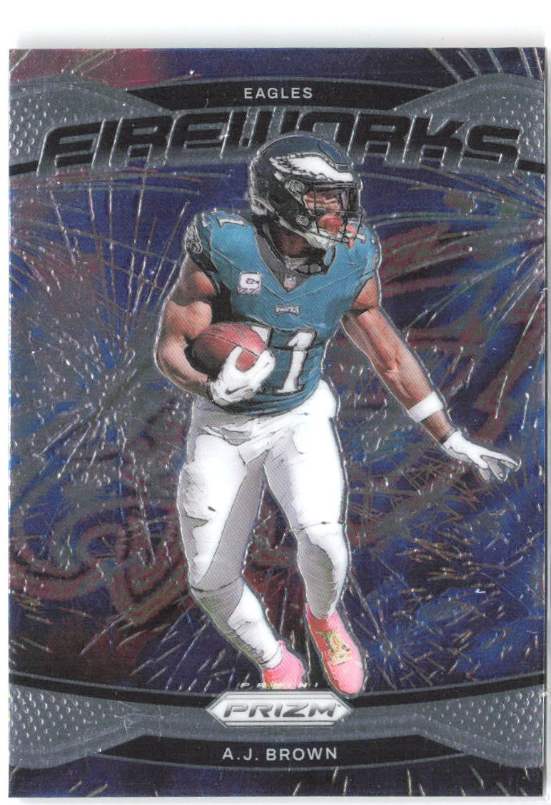 A.J. Brown Panini Prizm - Fireworks 13 2024 Philadelphia Eagles
