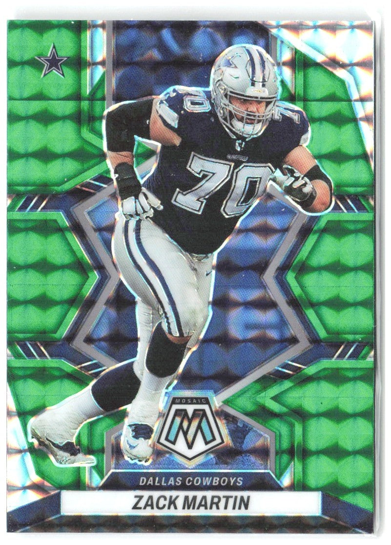 Zack Martin Panini Mosaic - Mosaic Green 233 2022 Dallas Cowboys