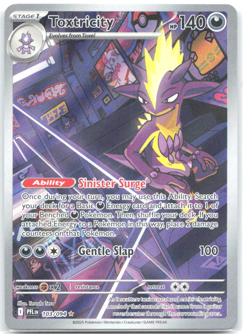 Toxtricity Holo Illustration Rare ME02: Phantasmal Flames 103/094 NM DOM
