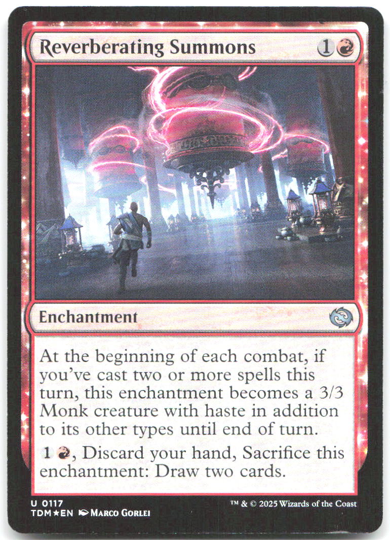 Reverberating Summons Foil U Tarkir Dragonstorm 117 NM Marco Gorlei