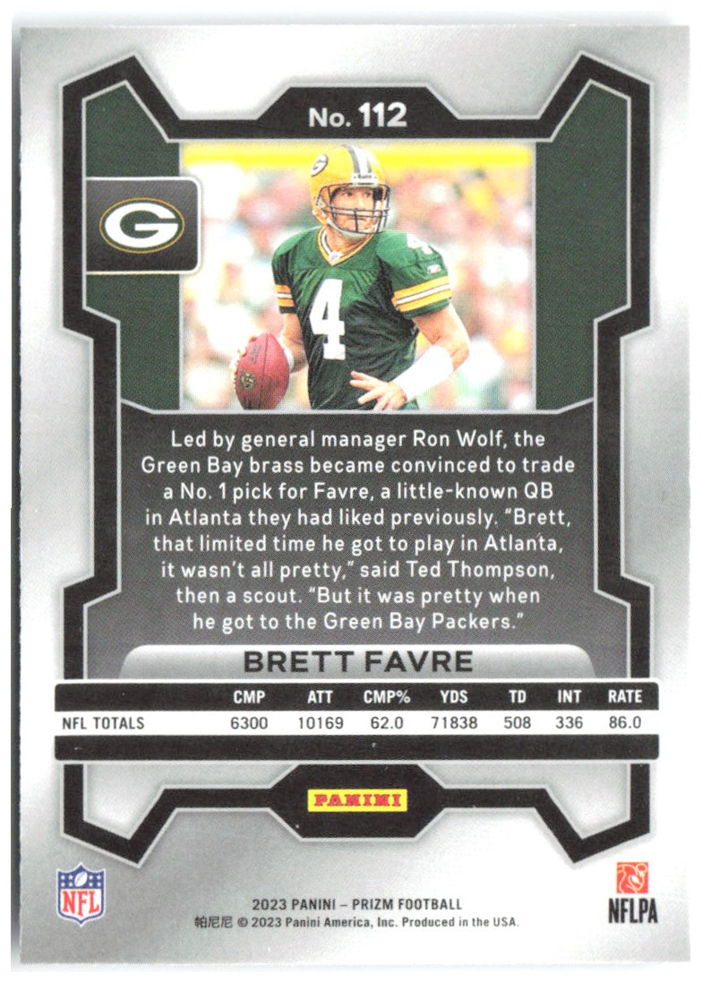 Brett Favre Panini Prizm 112 2023 Green Bay Packers