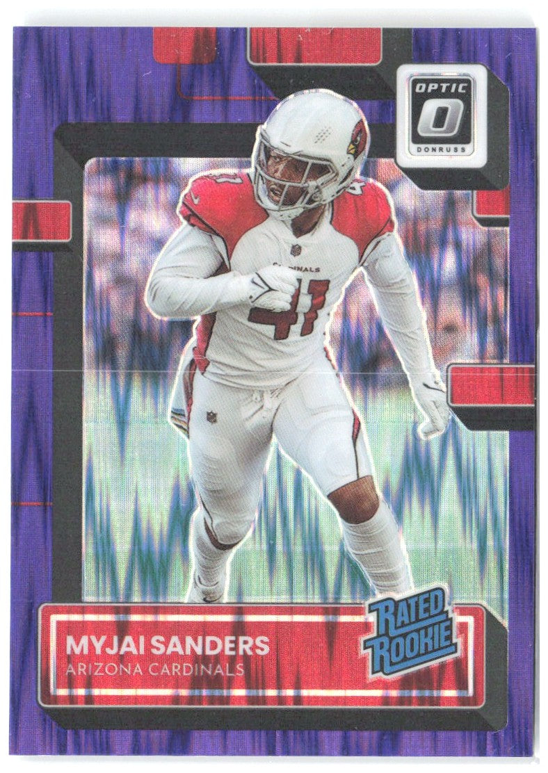 Myjai Sanders Donruss Optic - Purple Shock 284 2022 Arizona Cardinals