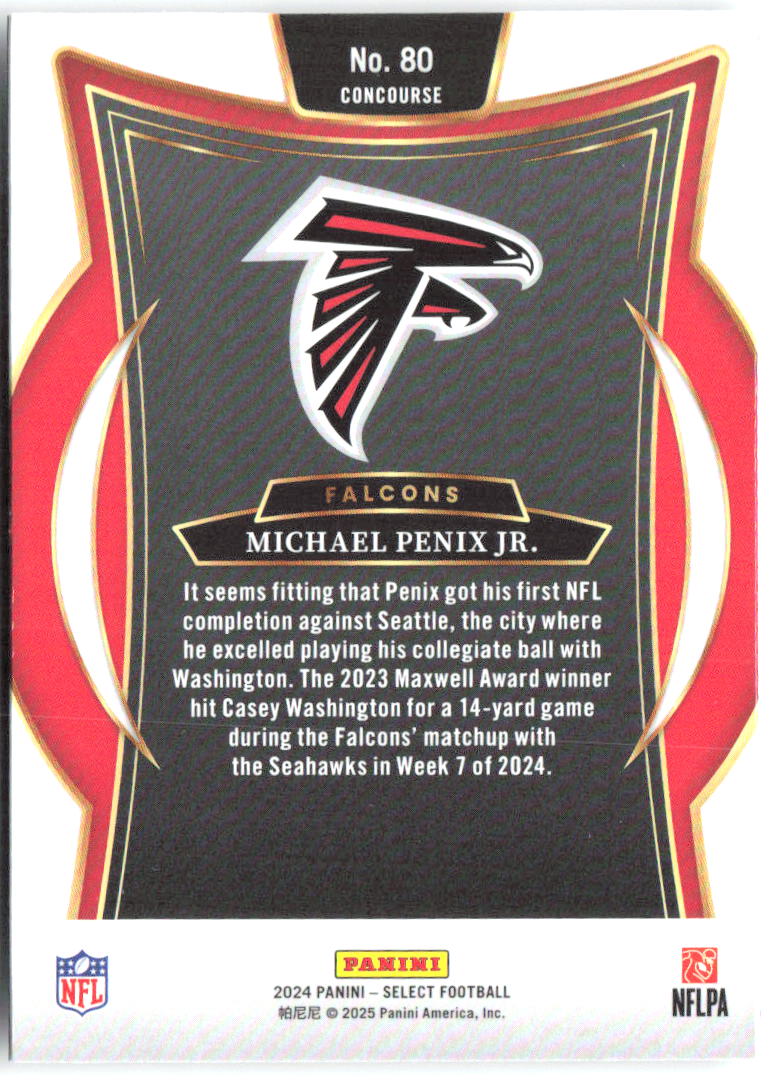 Michael Penix Jr. Panini Select 80 2024 Atlanta Falcons RC