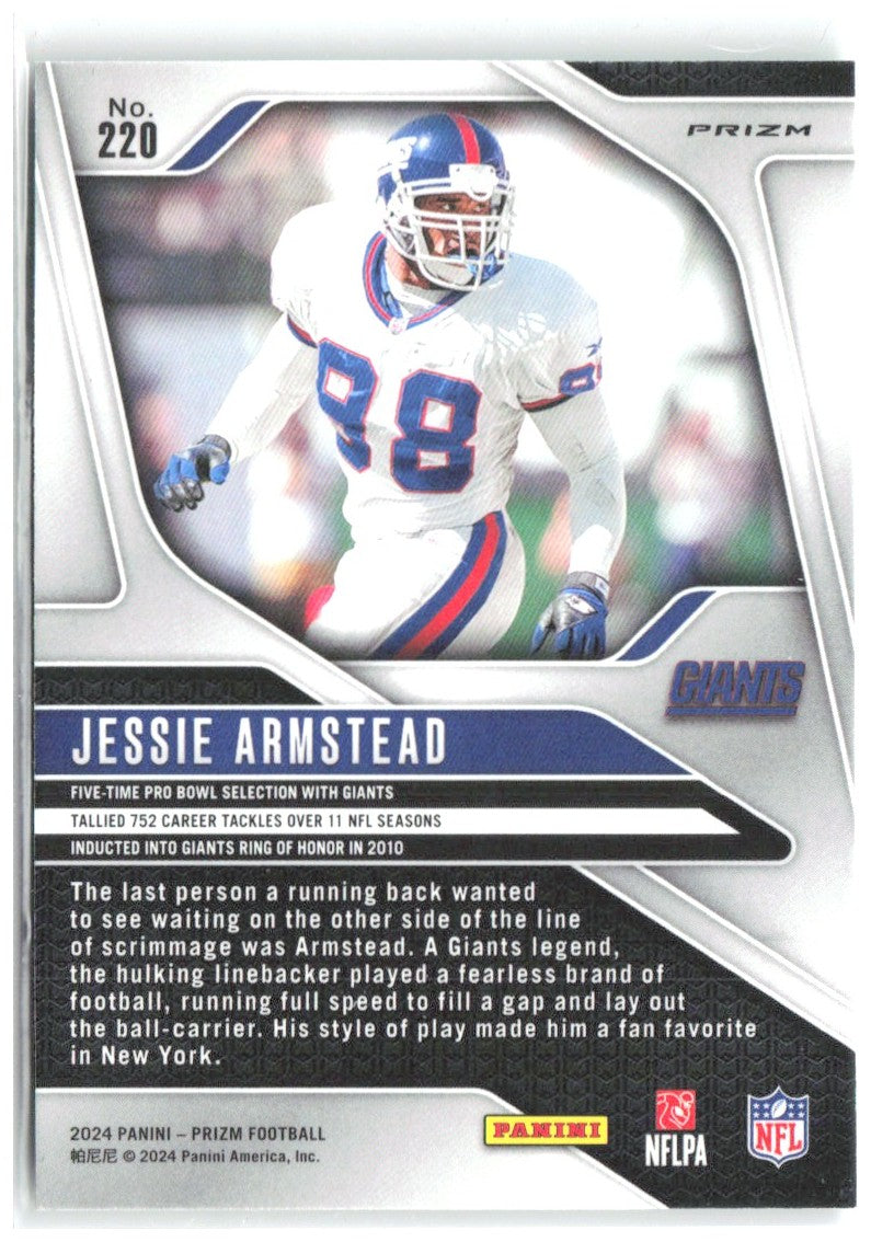 Jessie Armstead Panini Prizm - Green 220 2024 New York Giants