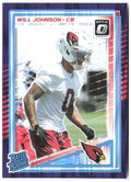 Will Johnson Donruss Optic - Purple Shock 247 2025 Arizona Cardinals