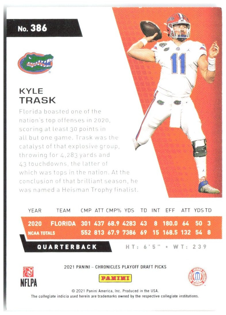 Kyle Trask Panini Chronicles Draft Picks 386 2021 Florida Gators