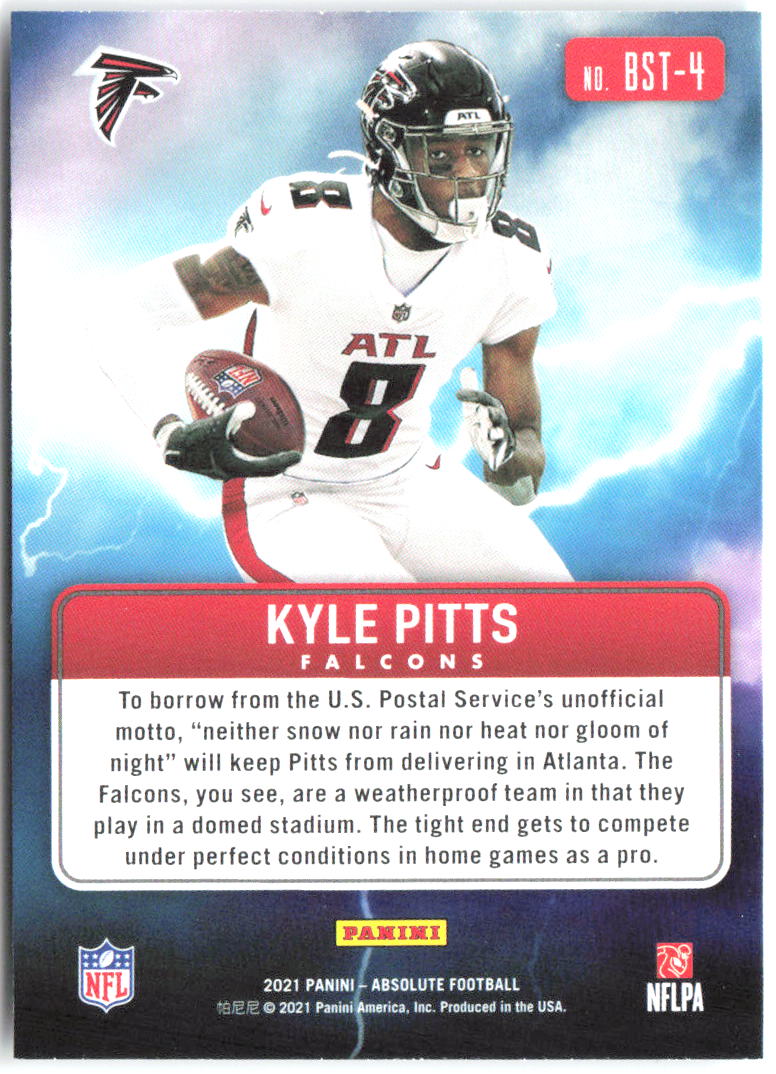 Kyle Pitts Panini Absolute - By Storm BST-4 2021 Atlanta Falcons