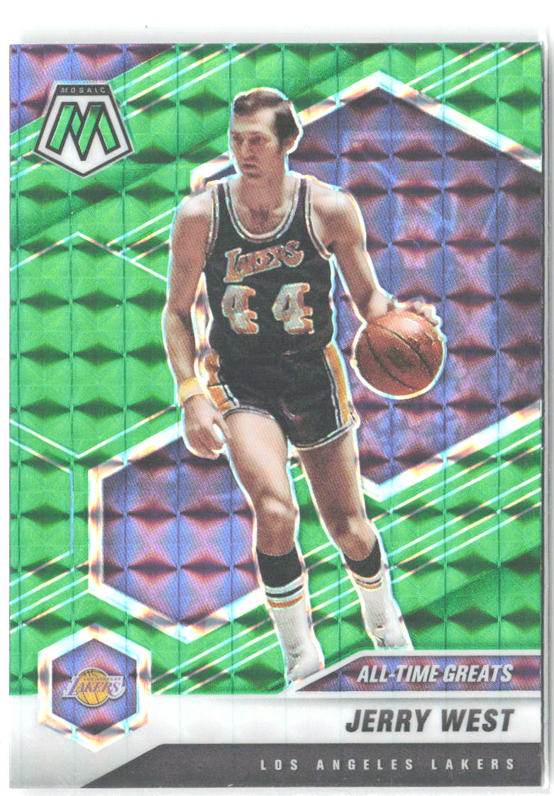 Jerry West Panini Mosaic - Mosaic Green 293 2020-21 Los Angeles Lakers