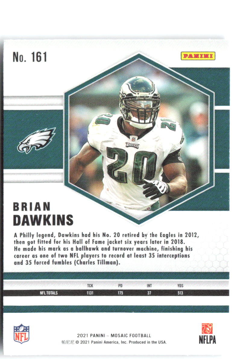 Brian Dawkins Panini Mosaic 161 2021 Philadelphia Eagles