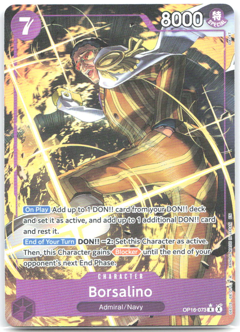 Borsalino Alternate Art Foil R The Time of Battle OP16 073 NM DAI XT