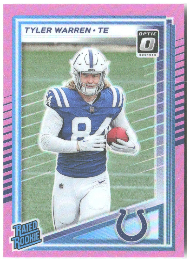 Tyler Warren Donruss - Optic Rated Rookies Pink 337 2025 Indianapolis Colts