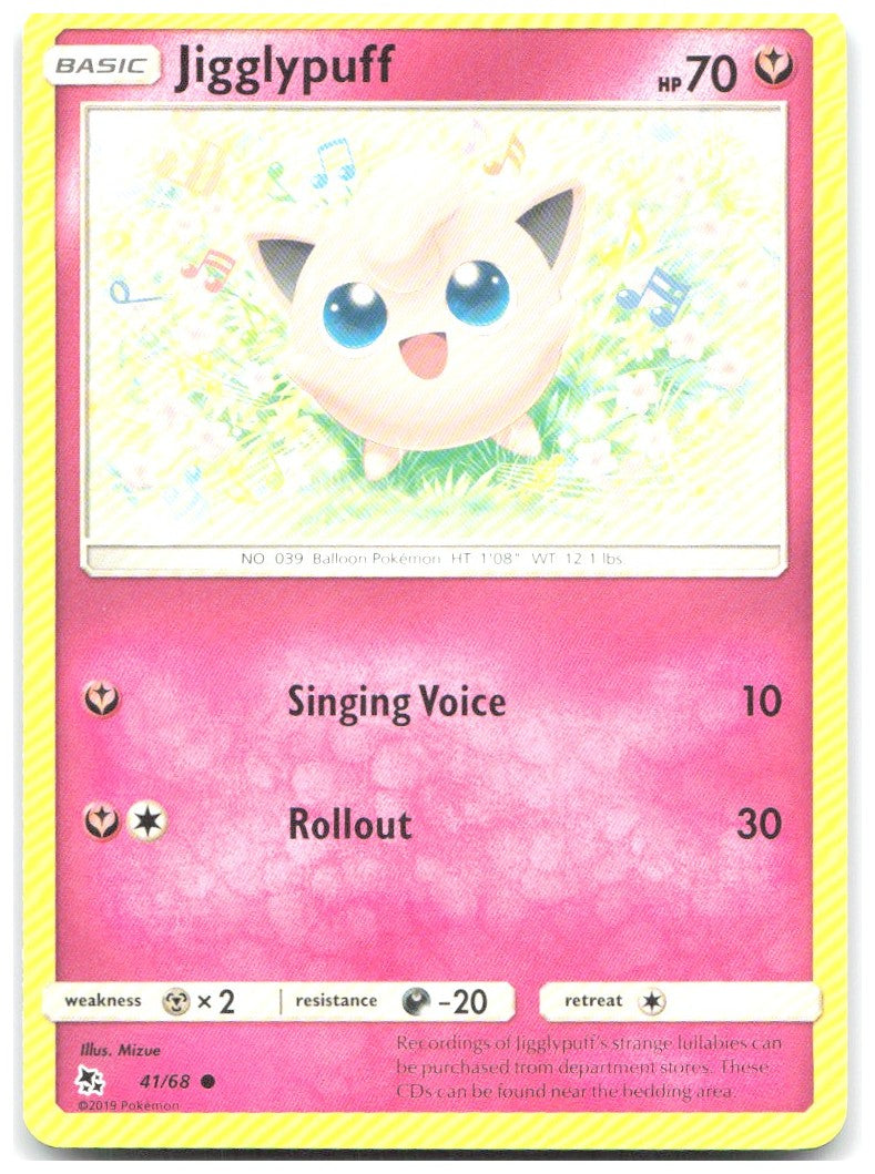 Jigglypuff Common Hidden Fates 41/68 NM Mizue