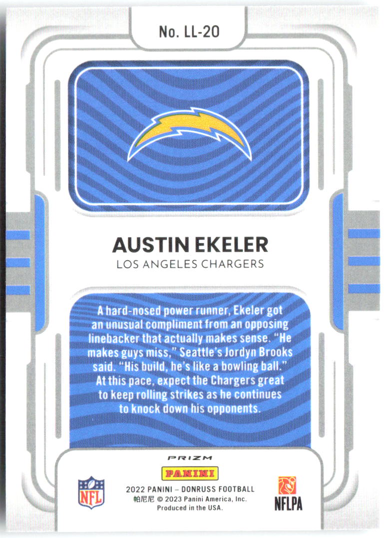 Austin Ekeler Donruss Optic - Legendary Logos LL-20 2022 Los Angeles Chargers