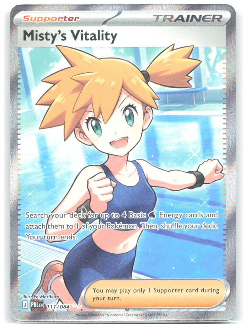 Misty's Vitality Holo Ultra Rare ME05 Pitch Black 111/084 NM En Morikura