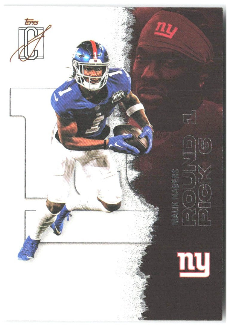 Malik Nabers Topps Signature Class 40 2025 New York Giants