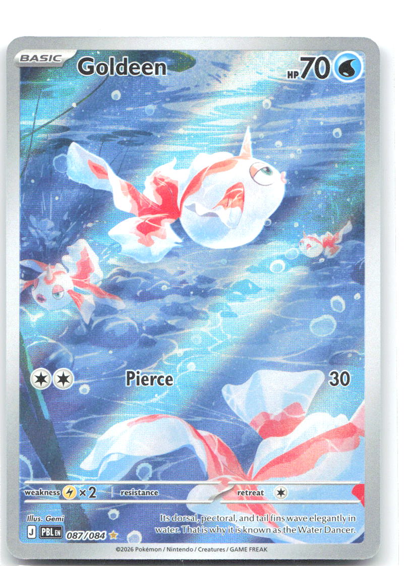 Goldeen Holo Illustration Rare ME05: Pitch Black 087/084 NM Gemi