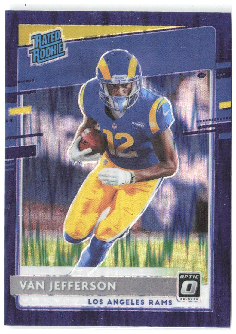 Van Jefferson Donruss Optic - Purple Shock 176 2020 Los Angeles Rams