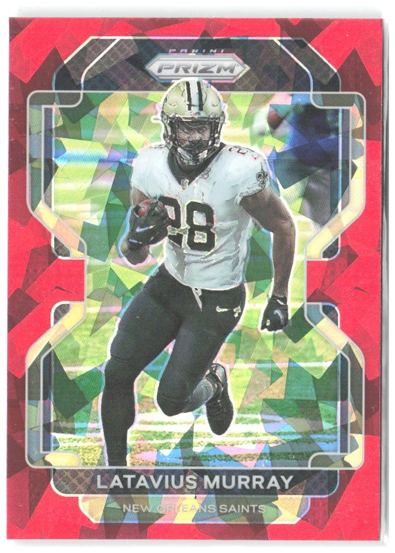 Latavius Murray Panini Prizm - Red Ice 305 2021 New Orleans Saints