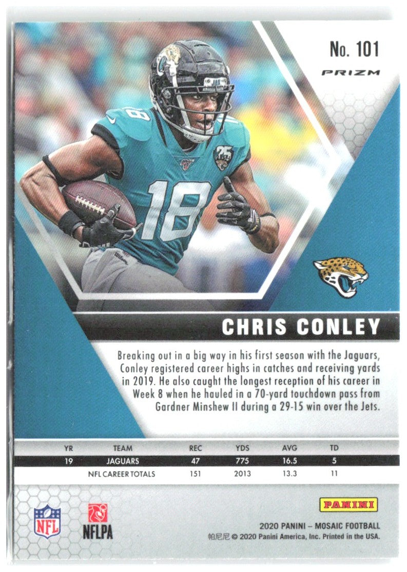 Chris Conley Panini Mosaic - Prizm Green 101 2020 Jacksonville Jaguars