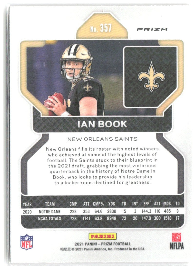 Ian Book Panini Prizm - Disco 357 2021 New Orleans Saints