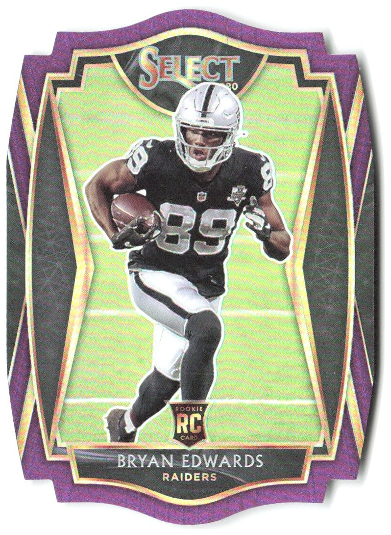 Bryan Edwards Panini Select - Purple Prizm Die Cut 176 2020 Las Vegas Raiders