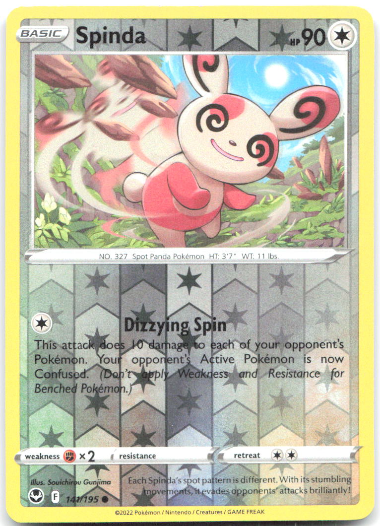 Spinda Reverse Holo Common SWSH12 Silver Tempest 141/195 NM Souichirou Gunjima