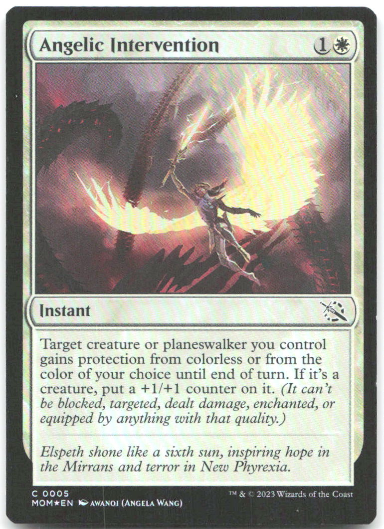 Angelic Intervention Foil C March of the Machine 5 NM Awanqi Angela Wang