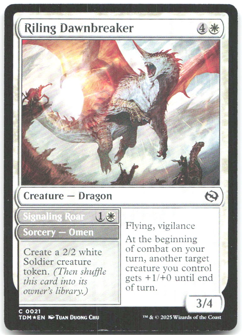 Riling Dawnbreaker Foil C Tarkir Dragonstorm 21 NM Tuan Duong Chu