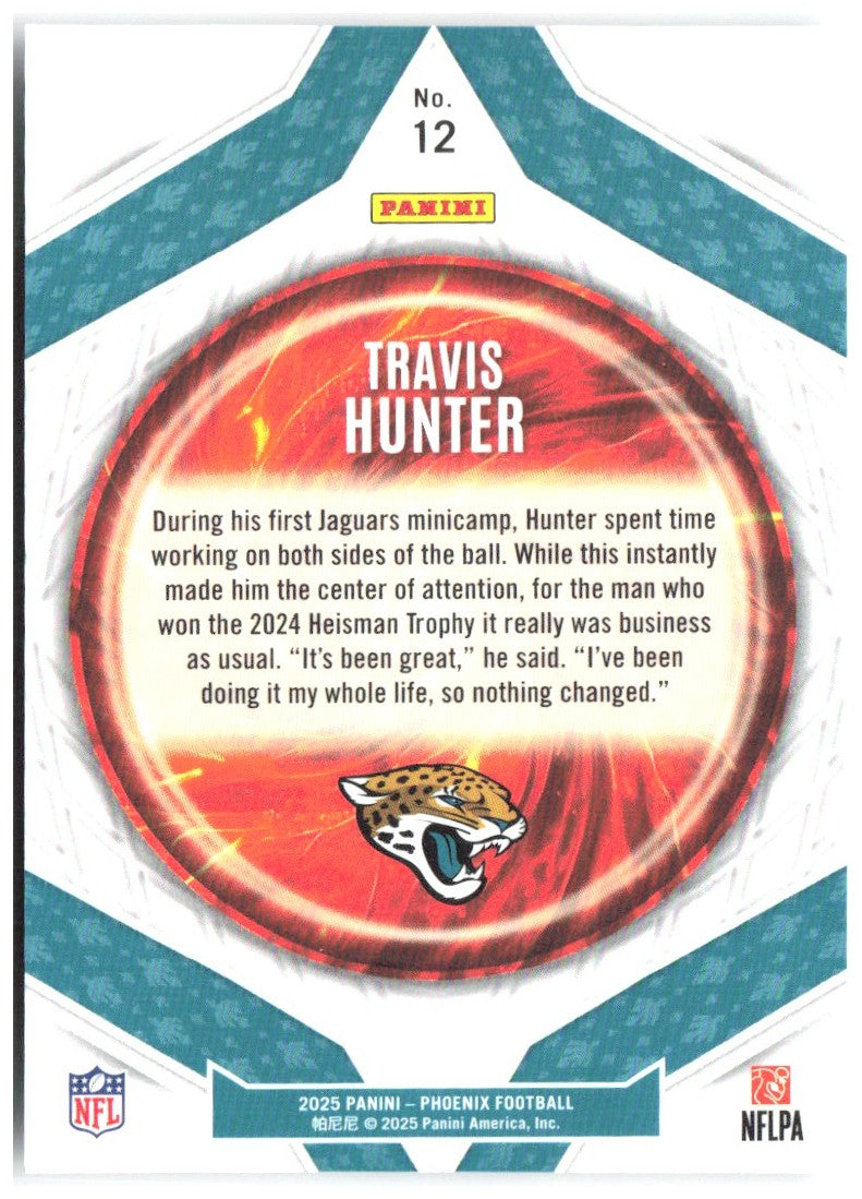 Travis Hunter Panini Phoenix - Paragon 12 2025 Jacksonville Jaguars