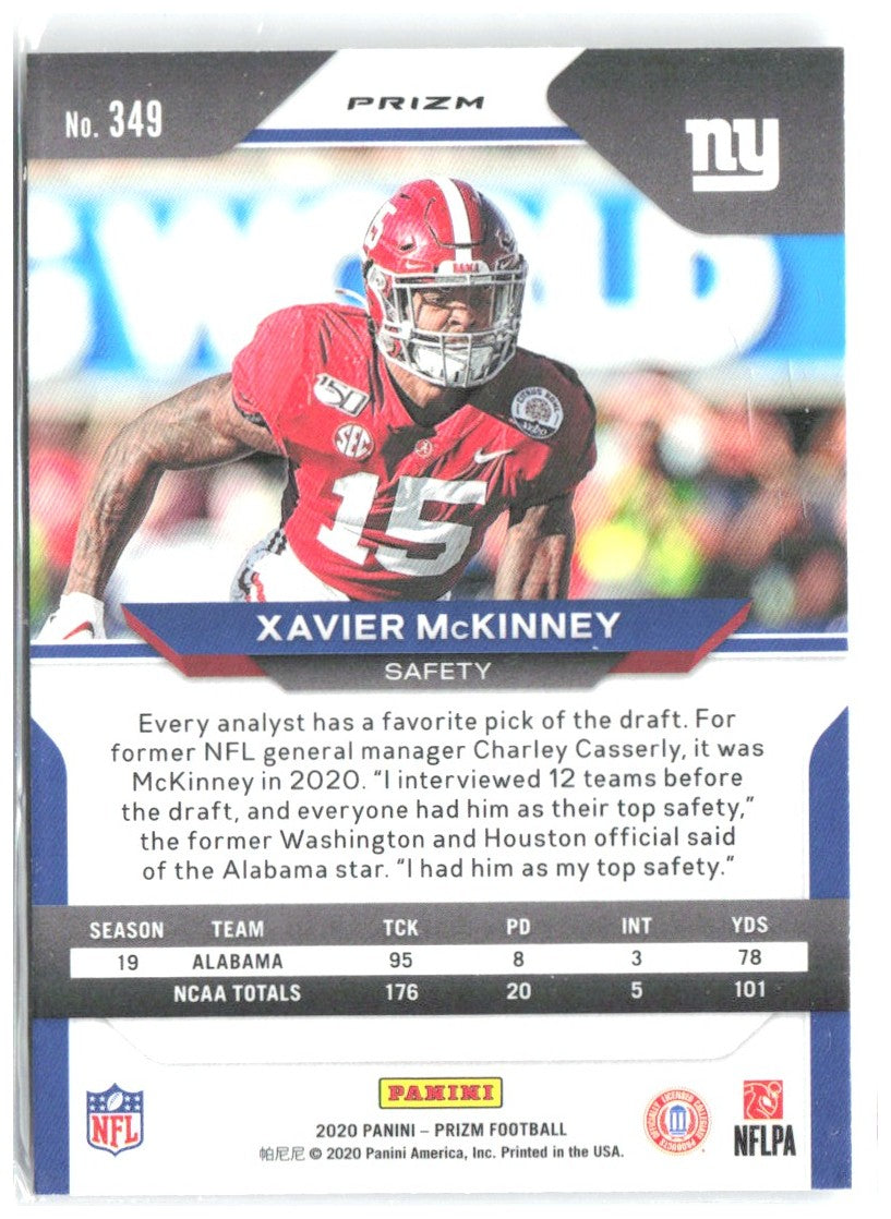 Xavier McKinney Panini Prizm - Prizm Disco 349 2020 New York Giants