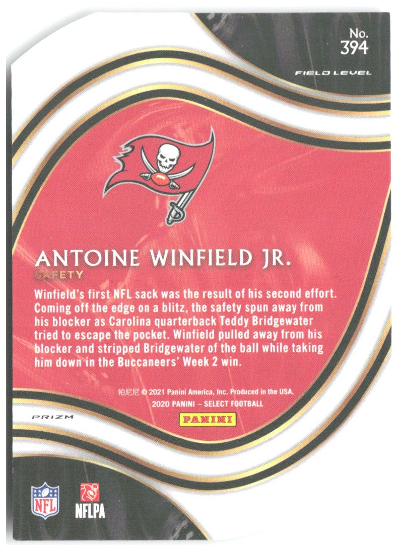 Antoine Winfield Jr. Select - Purple Prizm Die Cut 394 2020 Tampa Bay Buccaneers