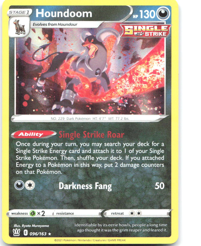 Houndoom Holo Rare SWSH05 Battle Styles 096/163 NM Sanosuke Sakuma