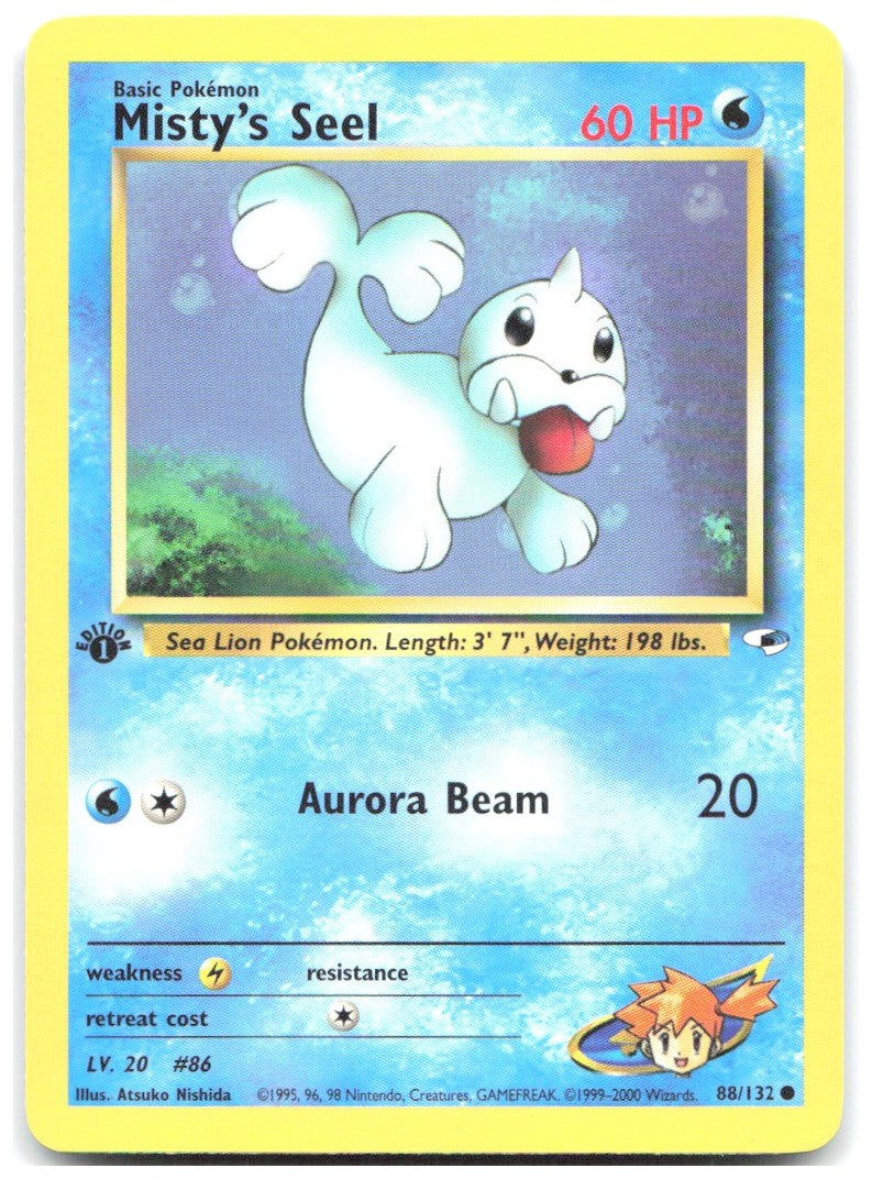 Misty's Seel 1st Edition Common Gym Heroes 088/132 NM Atsuko Nishida